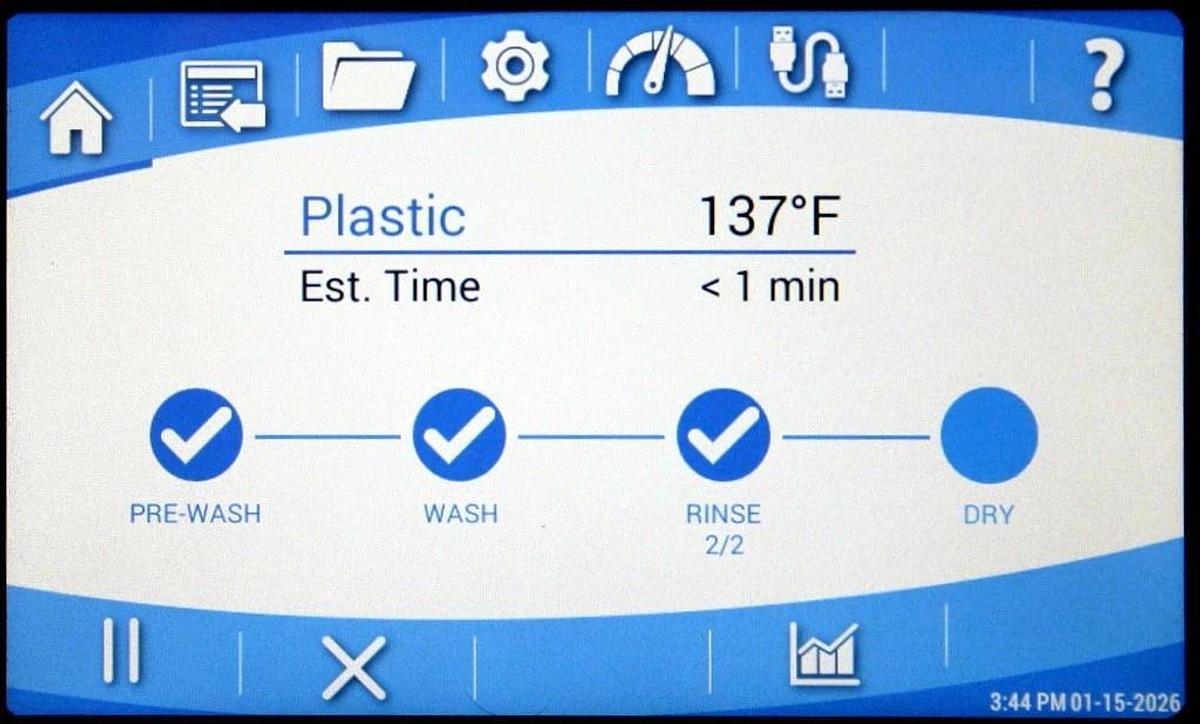 LABCONCO FREESTANDING FLASKSCRUBBER GLASSWARE WASHER, MODEL 412001000, 115 VOLTS