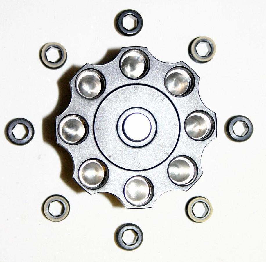 BECKMAN ULTRACENTRIFUGE VERTICAL TUBE TITANIUM ROTOR, MODEL TLV-100, 8 x 2.0 ML