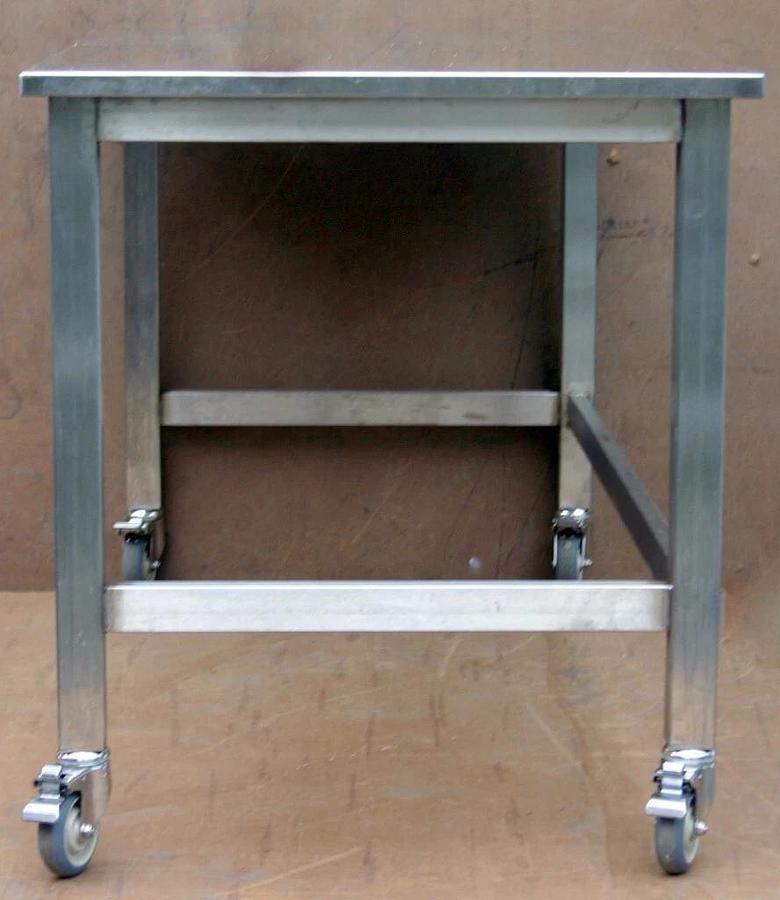 Used METRO, ULINE STAINLESS STEEL MOBILE LAB CLEANROOM TABLE C FRAME, 60L X 30W X 34H