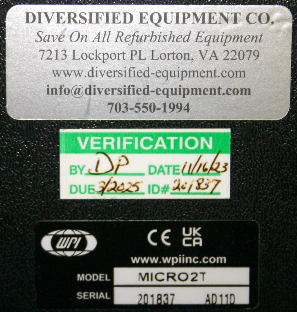 Used WORLD PRECISION INSTRUMENTS WPI MICROSYRINGE PUMP INJECTOR  MICRO-2T PUMP UMP3