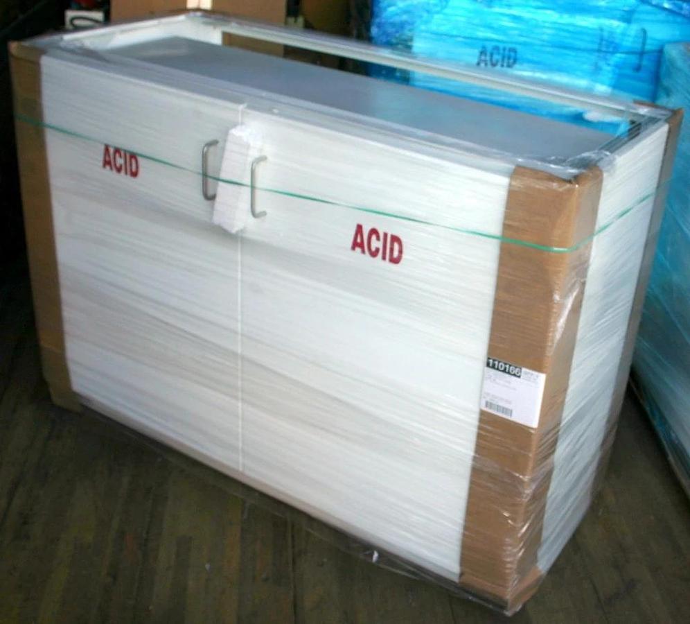 Used NEW ENGLAND LAB MOTT ACID STORAGE CABINET, MODEL 1511011-23-61, 48" WIDE