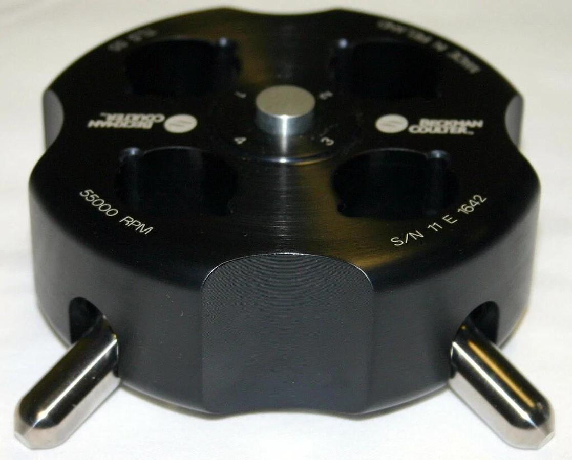 BECKMAN COULTER ULTRACENTRIFUGE SWINGING BUCKET ROTOR, MODEL TLS-55, 4 x 2.2 ML