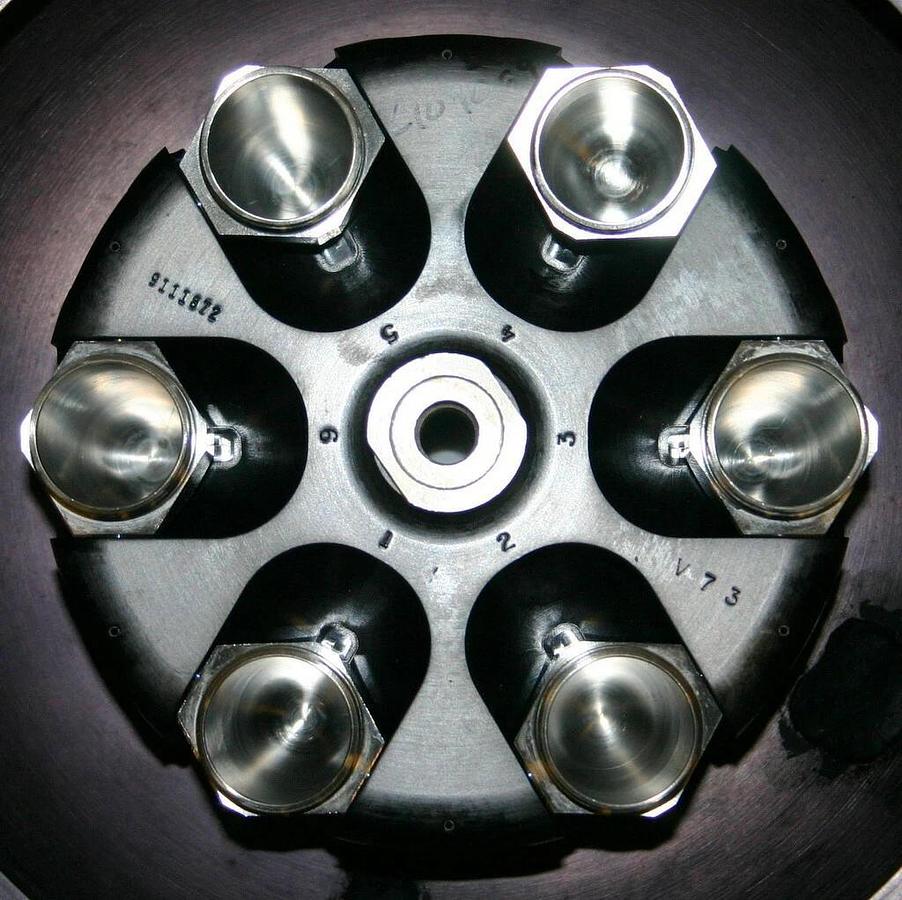 Used SORVALL 6 X 50ML SWINGING BUCKET ROTOR, MODEL HB-6