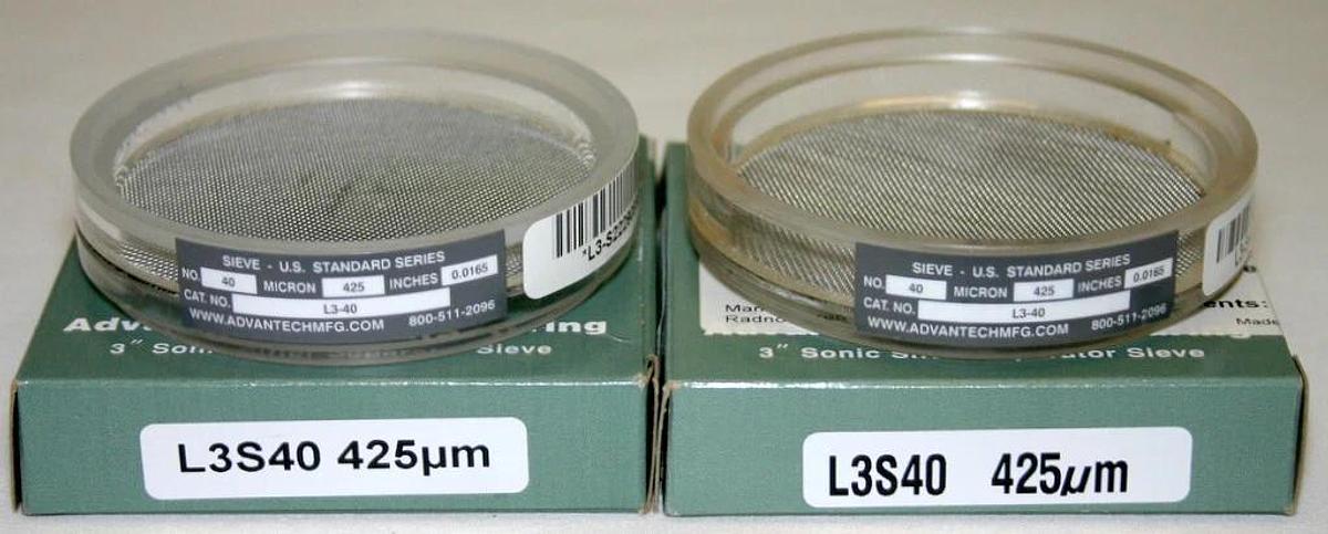 Used ADVANTECH 3" DIAMETER CLEAR ACRYLIC SONIC SIFTER SEPARATOR SIEVE , L3S SERIES