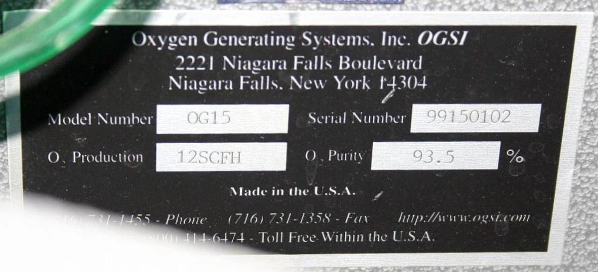 Used PCI-WEDECO GENERATOR, MODEL GLS-1 WITH OGSI OG15 GENERATOR