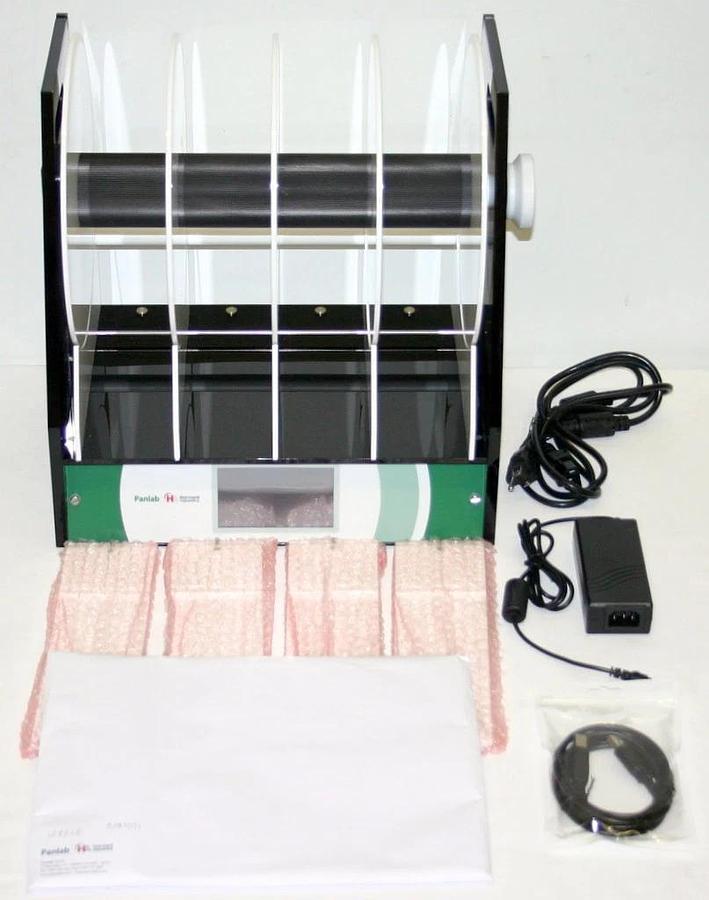 HARVARD APPARATUS PANLAB TOUCHSCREEN ROTAROD, MODEL LE8505, 4 LANES WITH HOOD