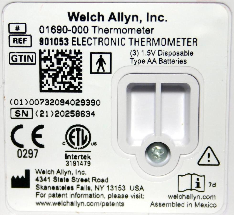 Used WELCH ALLYN DIGITAL ELECTRONIC THERMOMETER SURETEMP PLUS 690, MODEL 01690-000