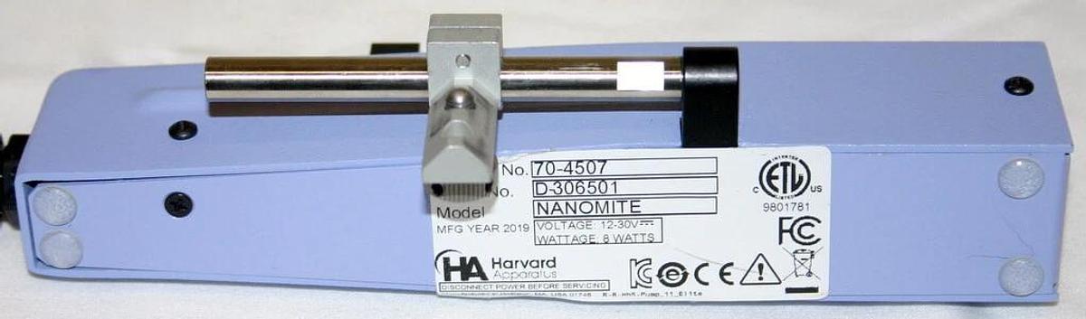 HARVARD PUMP 11 ELITE NANOMITE PROGRAMMABLE WITHDRAWAL INFUSION PUMP