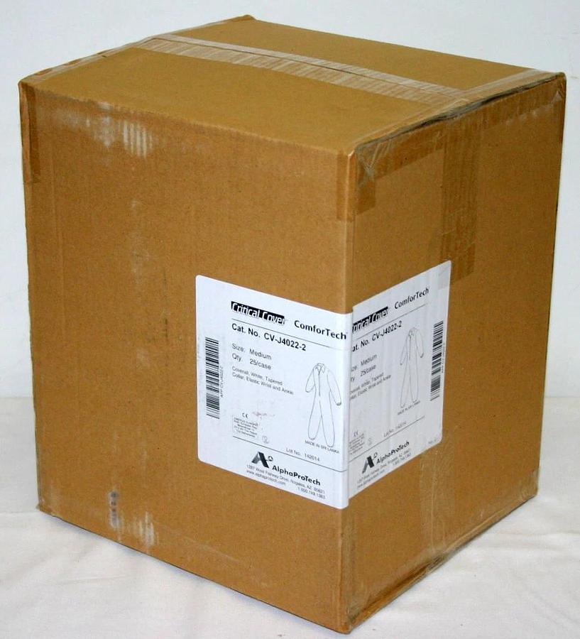 Used ALPHA PRO TECH CRITICAL COVER COMFORTECH COVERALLS, MEDIUM, MODEL CV-J4022-2