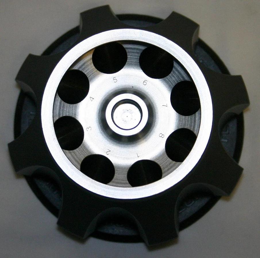 BECKMAN ULTRACENTRIFUGE FIXED ANGLE TITANIUM ROTOR, MODEL MLA-80, 8 x 8.0ML