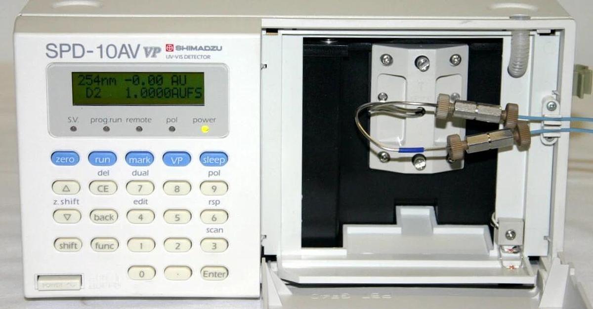 Used SHIMADZU UV-VIS DETECTOR, MODEL SPD-10AV VP