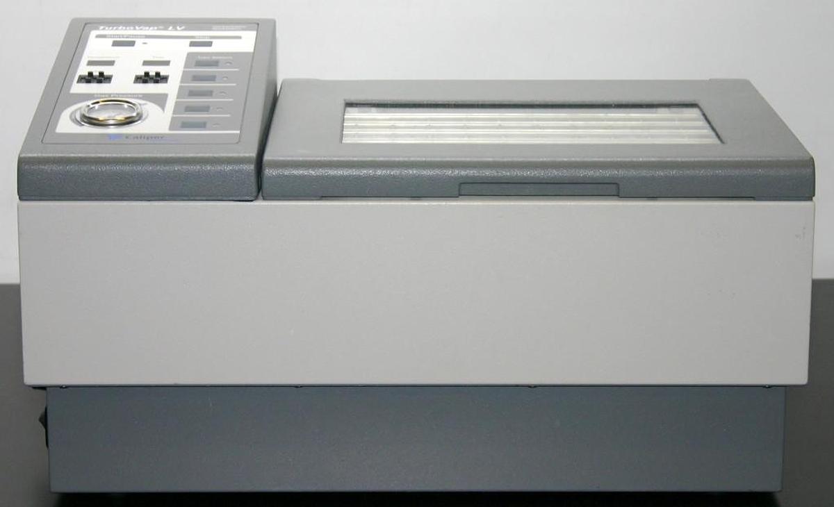 Used CALIPER LIFESCIENCES TURBOVAP LV EVAPORATOR CONCENTRATION WORKSTATION WITH 16 x 100mm RACK