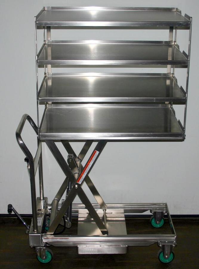 VESTIL STAINLESS STEEL HYDRAULIC SCISSOR LIFT CART, MODEL CART-550-SS