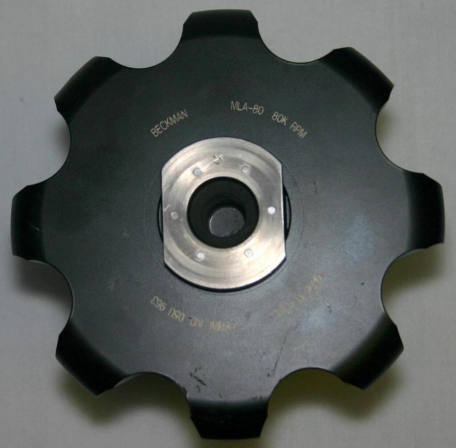 Used BECKMAN ULTRACENTRIFUGE FIXED ANGLE TITANIUM ROTOR, MODEL MLA-80, 8 x 8.0ML