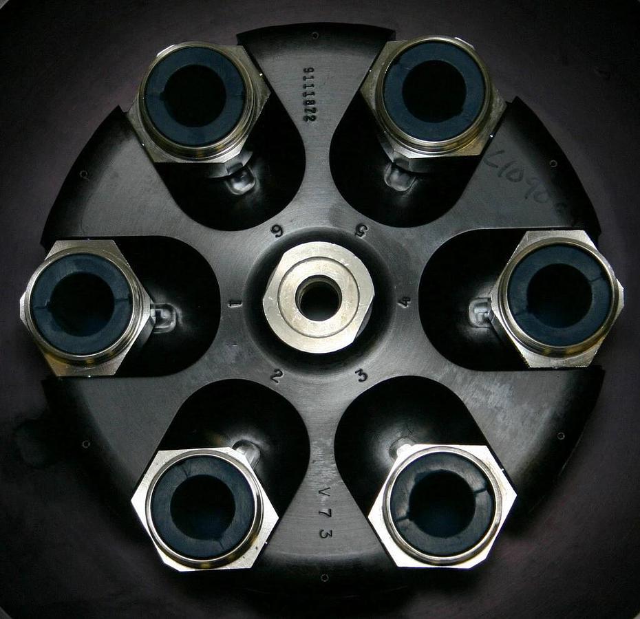 Used SORVALL 6 X 50ML SWINGING BUCKET ROTOR, MODEL HB-6