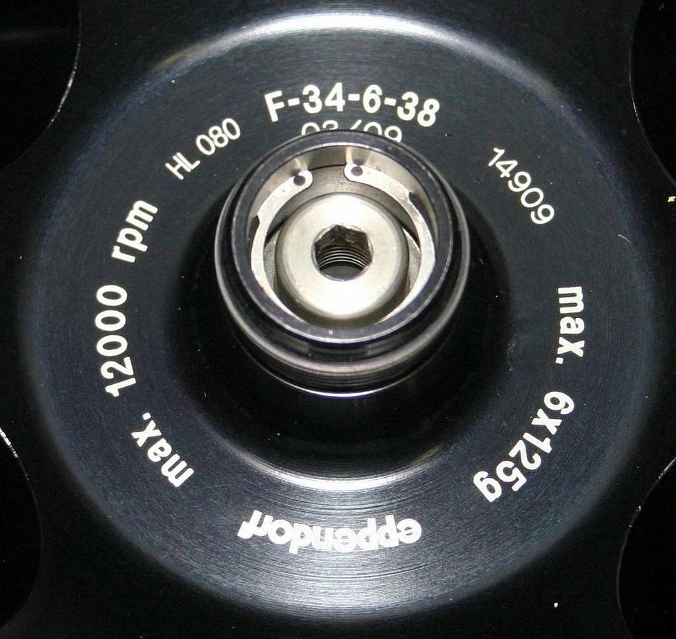 EPPENDORF CENTRIFUGE, MODEL 5804 WITH F-34-6-38 ROTOR