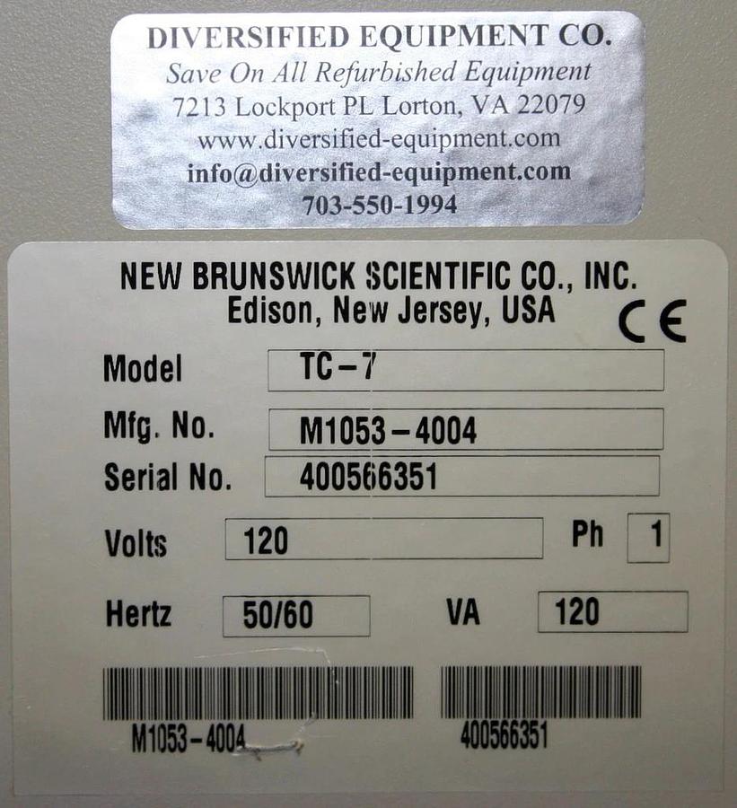 NEW BRUNSWICK EPPENDORF TISSUE CULTURE ROLLER DRUM, MODEL TC-7 WITH 18MM DRUM