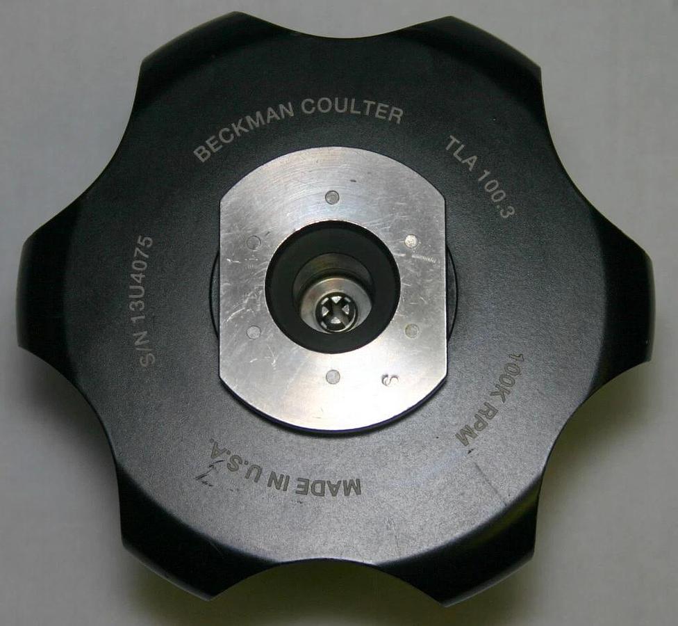 Used BECKMAN COULTER ULTRACENTRIFUGE FIXED ANGLE ROTOR, MODEL TLA-100.3, 6 x 3.5 ML