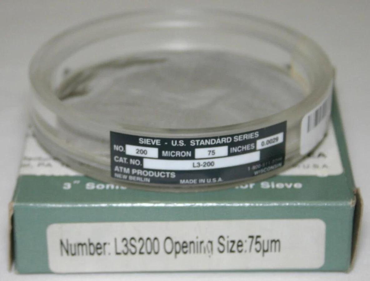 Used ADVANTECH 3" DIAMETER CLEAR ACRYLIC SONIC SIFTER SEPARATOR SIEVE , L3S SERIES