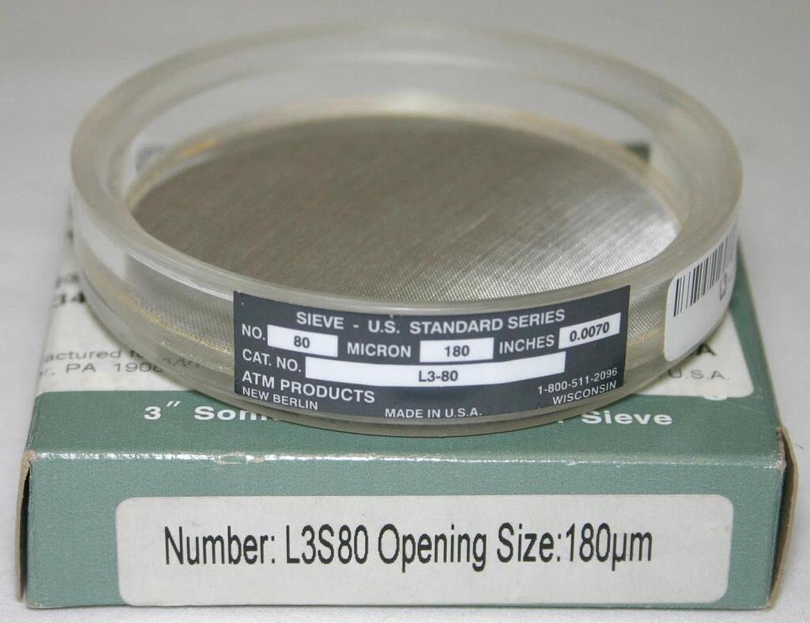 Used ADVANTECH 3" DIAMETER CLEAR ACRYLIC SONIC SIFTER SEPARATOR SIEVE , L3S SERIES