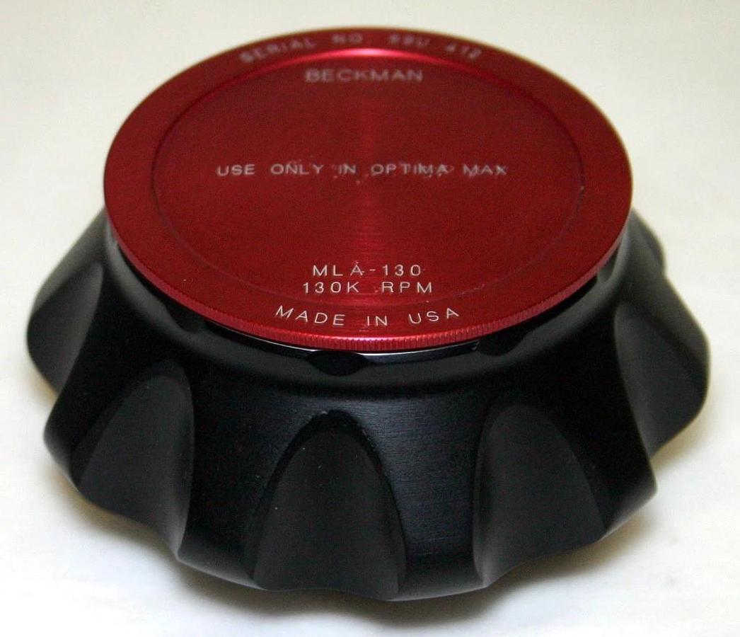 Used BECKMAN ULTRACENTRIFUGE FIXED ANGLE TITANIUM ROTOR, MODEL MLA-130, 10 x 2.0ML