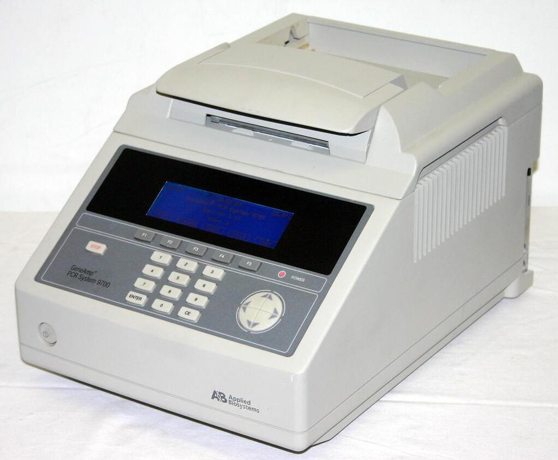 Used APPLIED BIOSYSTEMS ABI GENEAMP PCR SYSTEM 9700 96 WELL ALUM BLOCK THERMAL CYCLER