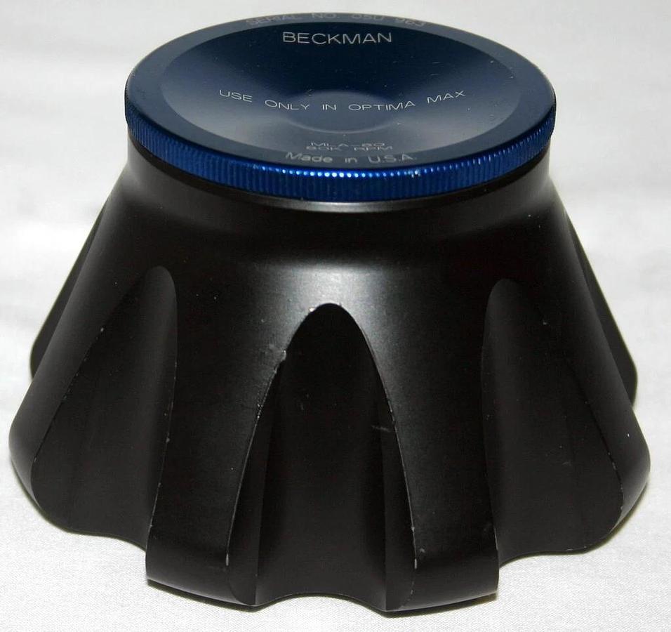 Used BECKMAN ULTRACENTRIFUGE FIXED ANGLE TITANIUM ROTOR, MODEL MLA-80, 8 x 8.0ML
