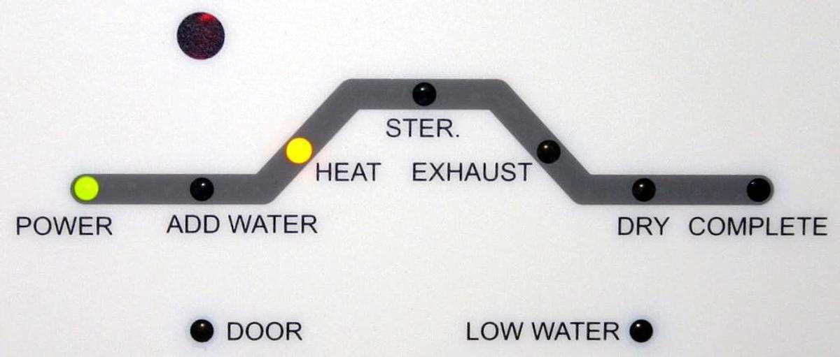 FISHER SCIENTIFIC AUTOMATIC STEAM STERILIZER, AUTOCLAVE, MODEL STERILELITE 24