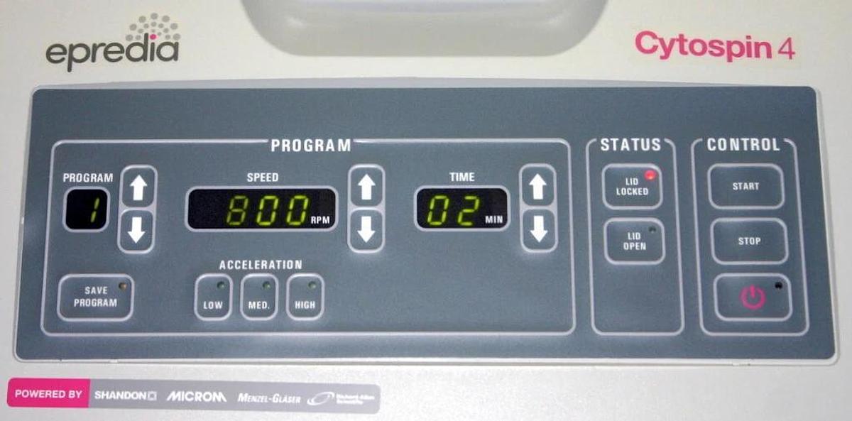 EPREDIA THERMO SHANDON CYTOCENTRIFUGE, MODEL CYTOSPIN 4 WITH ROTOR & 6 CLIPS