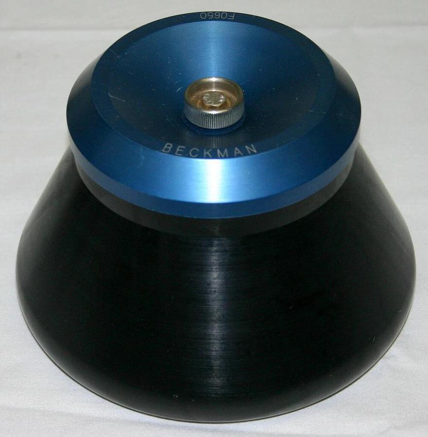 Used BECKMAN FIXED-ANGLE ALUMINUM ROTOR, MODEL FO650, 6 X 50 ML