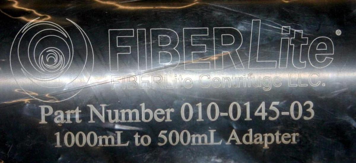 Used THERMO SCIENTIFIC FIBERLITE 1000ML TO 500ML ADAPTER, MODEL 010-0145-03 (PAIR)