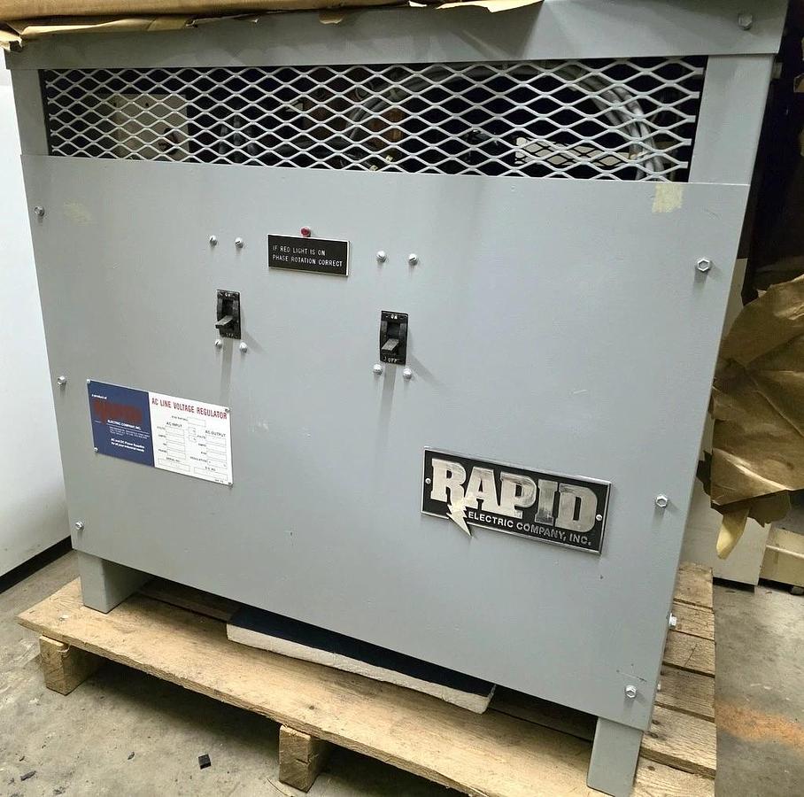 RAPID ELECTRIC AC LINE VOLTAGE REGULATOR 15 KVA 120 VOLT 3 PHASE 72 AMP OUTPUT