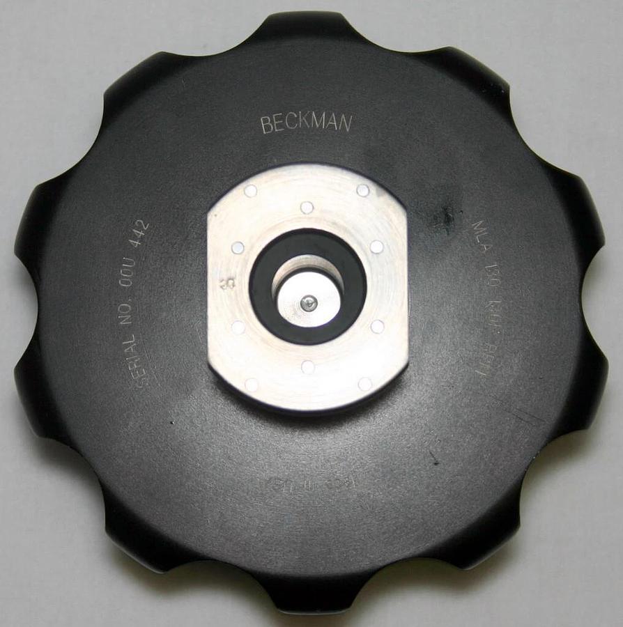 Used BECKMAN ULTRACENTRIFUGE FIXED ANGLE TITANIUM ROTOR, MODEL MLA-130, 10 x 2.0ML