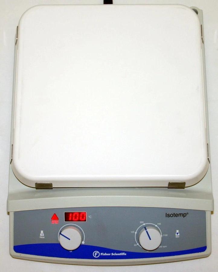 FISHER ISOTEMP HOT PLATE STIRRER, MODEL 11-100-100SH, 10" X 10" CERAMIC TOP