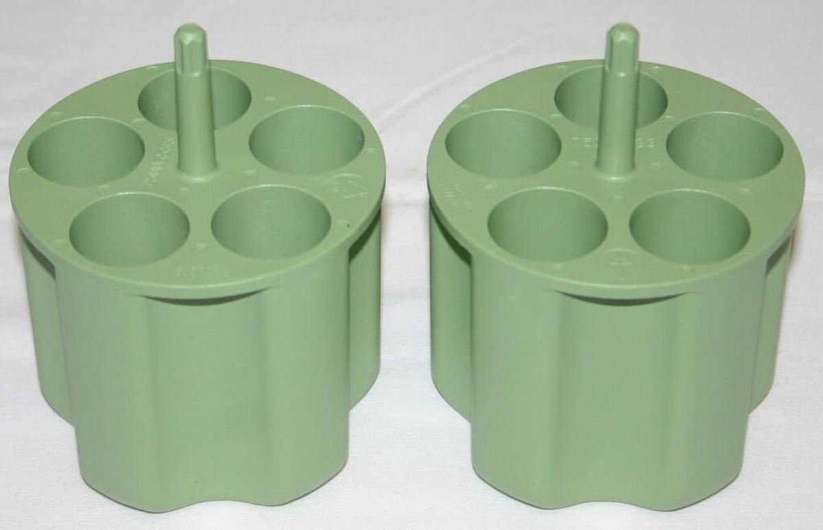 Used THERMO SORVALL ADAPTER, MODEL 75006533, 7500 6533, 5 x 50mL CONICAL, LT. GREEN 2