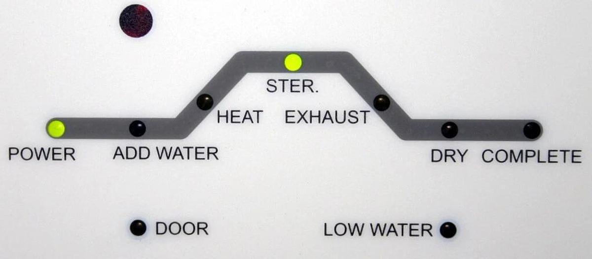 FISHER SCIENTIFIC AUTOMATIC STEAM STERILIZER, AUTOCLAVE, MODEL STERILELITE 24
