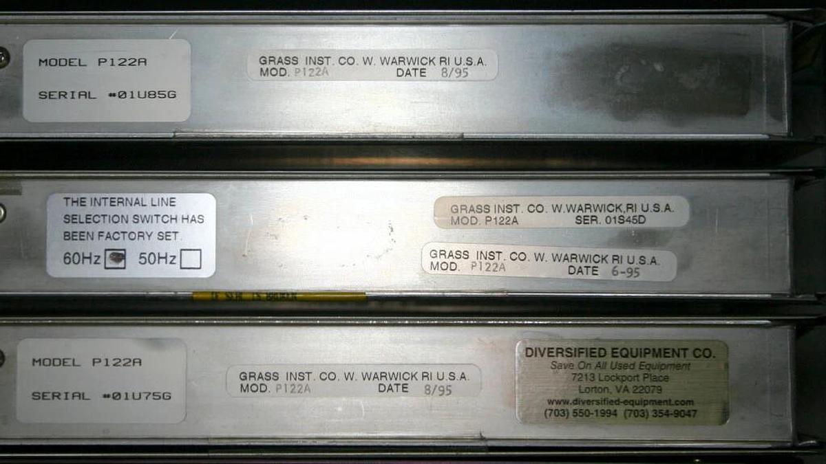 Used ASTRO-MED GRASS RPS-212A POWER SUPPLY AND P122A STRAIN GAGE