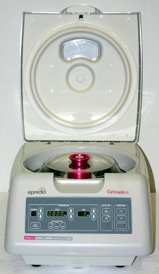 EPREDIA THERMO SHANDON CYTOCENTRIFUGE, MODEL CYTOSPIN 4 WITH ROTOR & 6 CLIPS