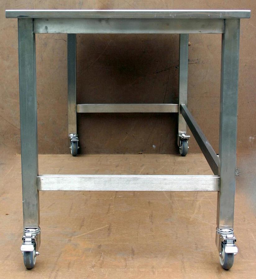 Used METRO, ULINE STAINLESS STEEL MOBILE LAB CLEANROOM TABLE C FRAME, 72L X 30W X 34H