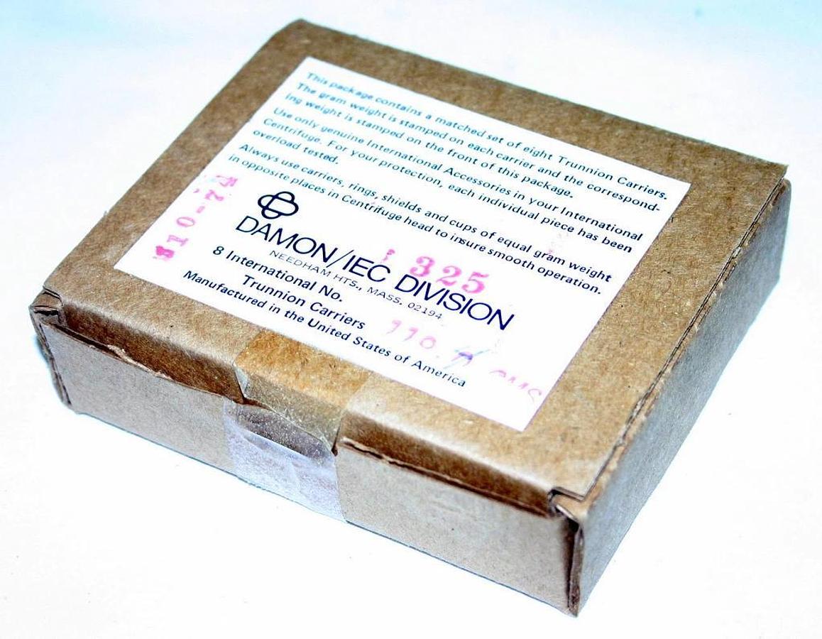 Used IEC TRUNNION RINGS, MODEL 325, BOX OF EIGHT, SINGLE PLACE, MATCHED WEIGHTS, NEW