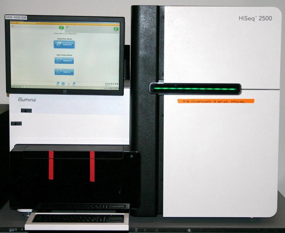 Used 5 ILLUMINA HISEQ 2500 DNA GENOME SEQUENCING SYSTEMS OFFERED AS ONE LOT