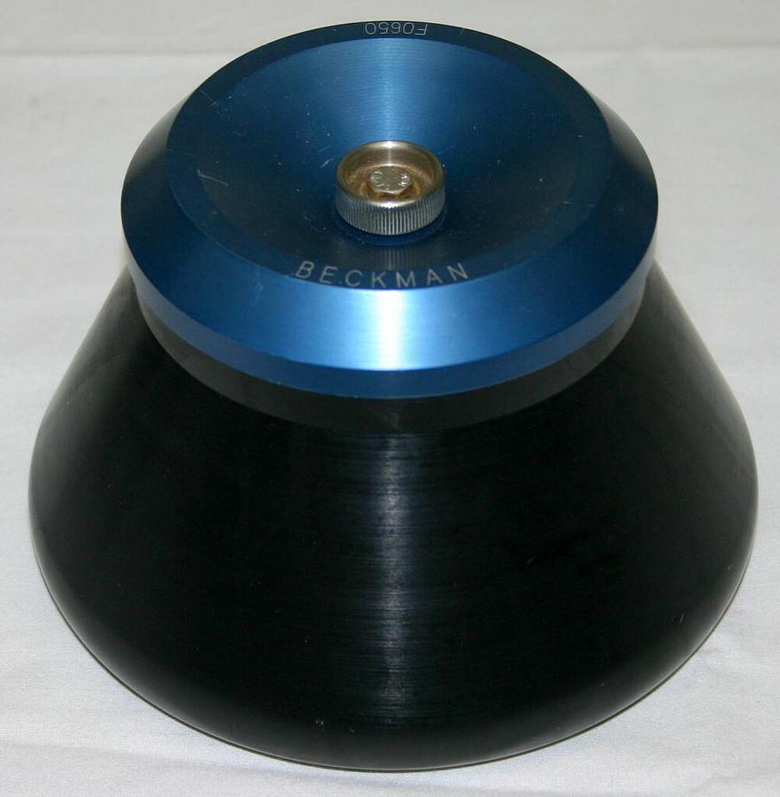 Used BECKMAN FIXED-ANGLE ALUMINUM ROTOR, MODEL FO650, 6 X 50 ML