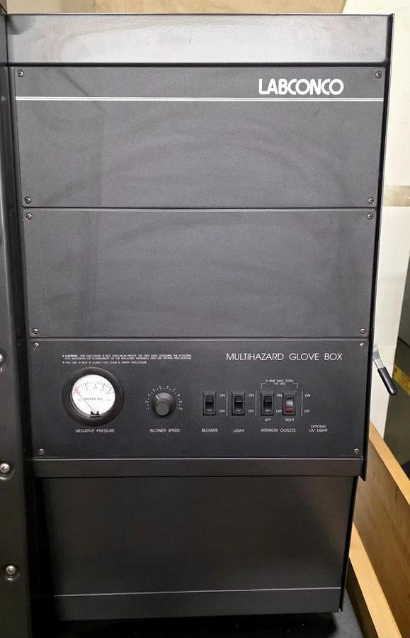 Used LABCONCO MULTI-HAZARD PROTECTOR GLOVE BOX, MODEL 50655-00