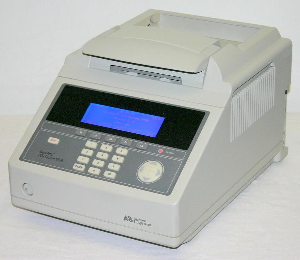Used APPLIED BIOSYSTEMS ABI GENEAMP PCR 9700 GOLD BLOCK THERMAL CYCLER, Version 3.12
