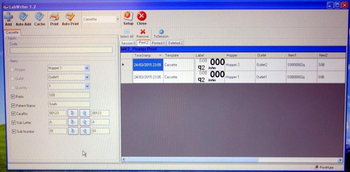 Used THERMO SCIENTIFIC PRINTMATE 150 CASSETTE PRINTER WITH COLLECTION SYSTEM