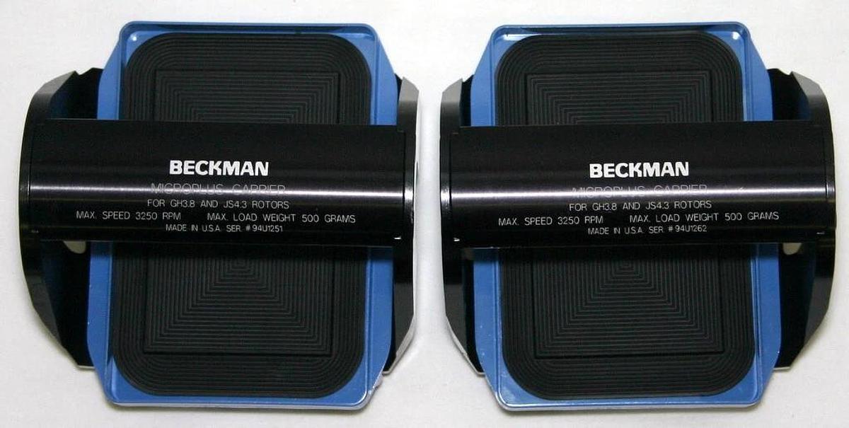 Used BECKMAN MICROPLUS MICROPLATE CARRIER MODEL 362394 FOR GH-3.8, 3.8A, JS-4.3 ROTOR