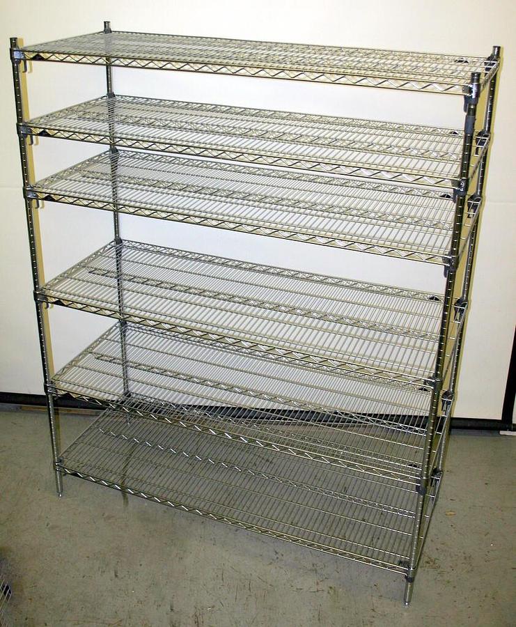Used METRO SUPER ADJUSTABLE CHROME WIRE SHELF, SHELVING RACK UNITS, 6 DIFFERENT SIZES