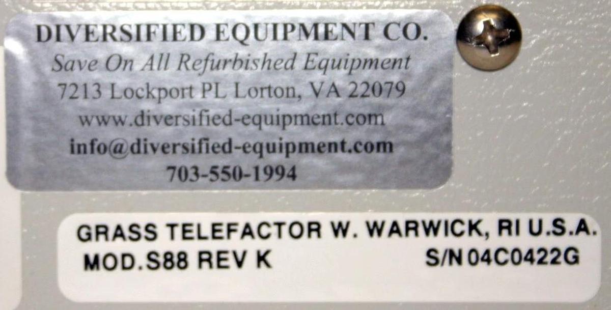 ASTRO-MED GRASS TELEFACTOR NATUS DUAL OUTPUT STIMULATOR, MODEL S88 REV. K