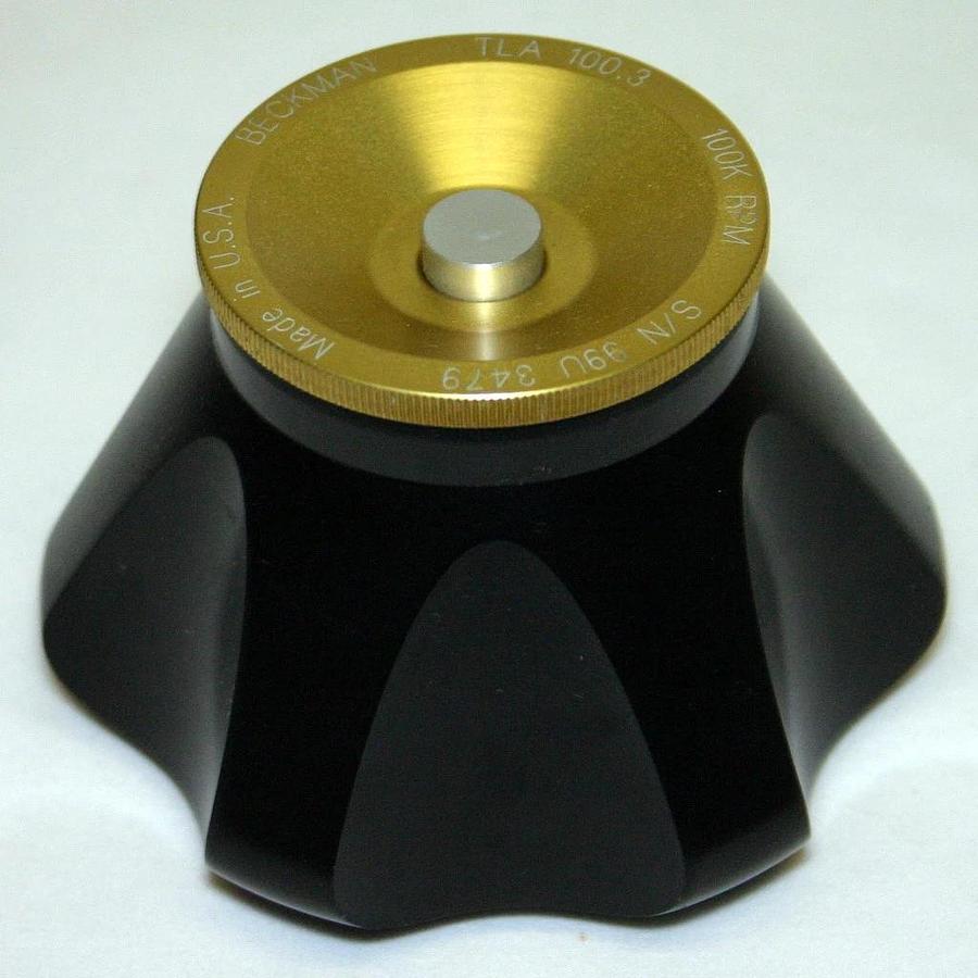Used BECKMAN ULTRACENTRIFUGE FIXED ANGLE TITANIUM ROTOR, MODEL TLA-100.3, 6 x 3.5 ML