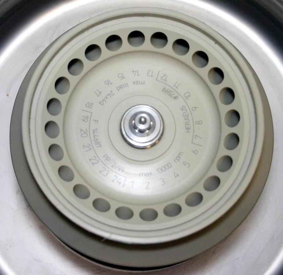 Used SORVALL REFRIGERATED MICRO CENTRIFUGE, BIOFUGE, PRIMO R, INCLUDES 24 X 2ML ROTOR